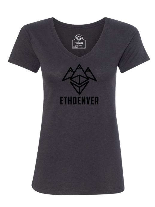 ETHDenver Black Logo Shirt - Women's Cut